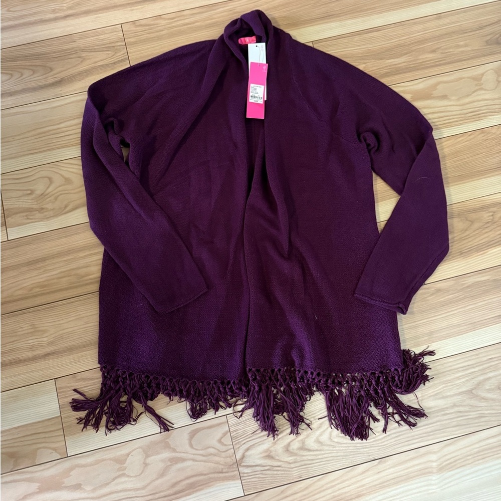 NWT  Lilly Pulitzer Women's Tatum Cardigan Size XLarge Cherry Gnache.